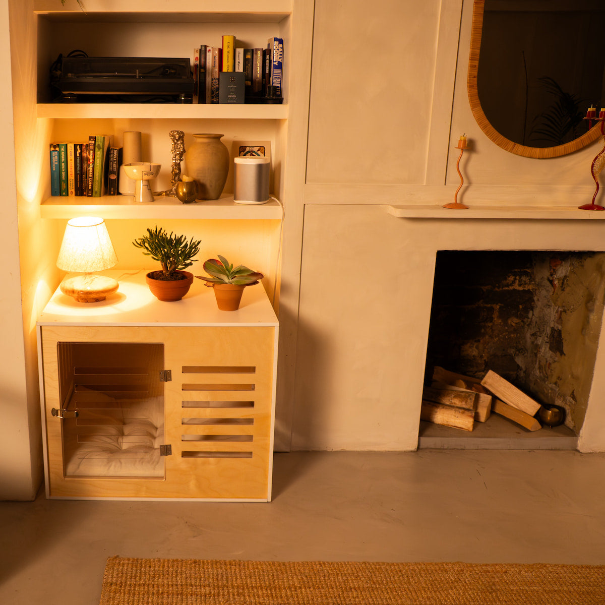 Luxury Dog Crate 'Lodge White'