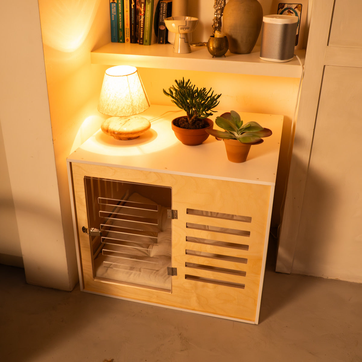 Luxury Dog Crate 'Lodge White'
